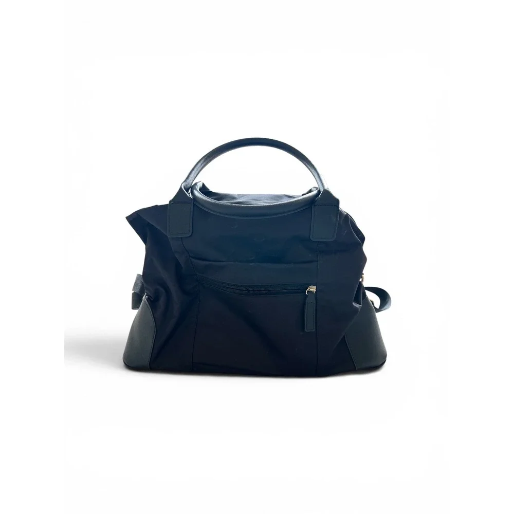 ECOSUSI Black Nylon Laptop Tote Bag Travel Duffle Shoulder Bag Work Weekend